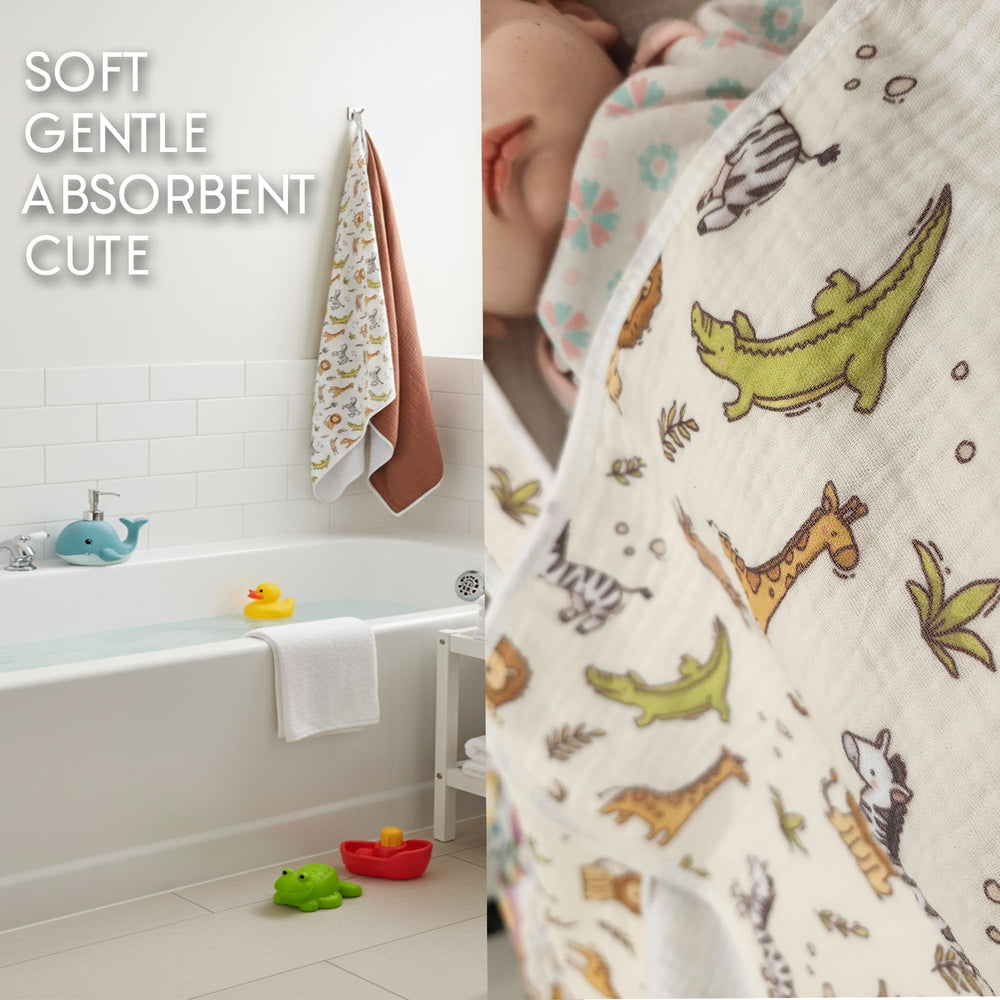 Linaly durable stitching on muslin cotton towel ensures long-lasting use wash after wash.