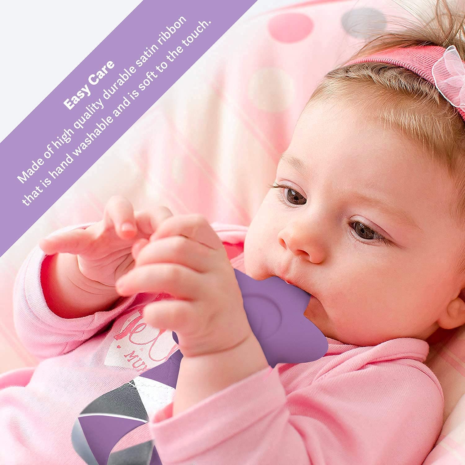 Liname clip in daily use with teether and blanket on the go.