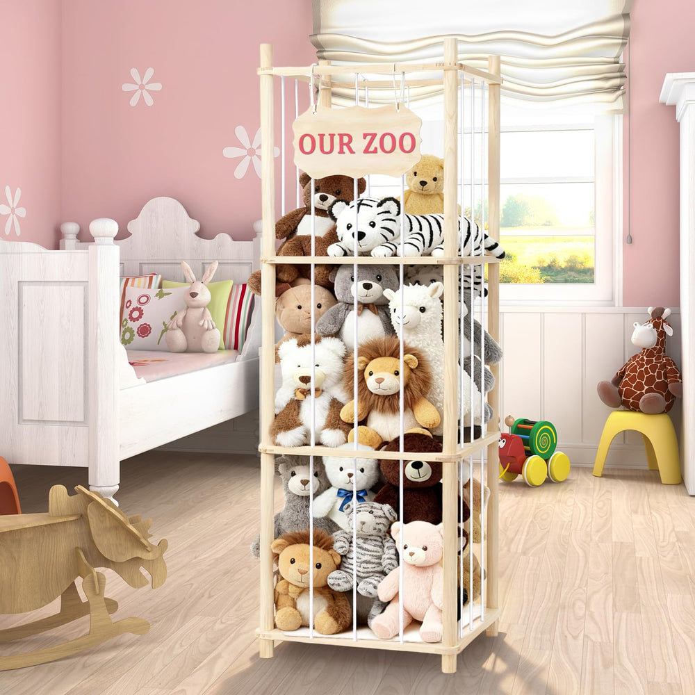 Linidcoud durable plush-toy shelf keeps toys within reach.