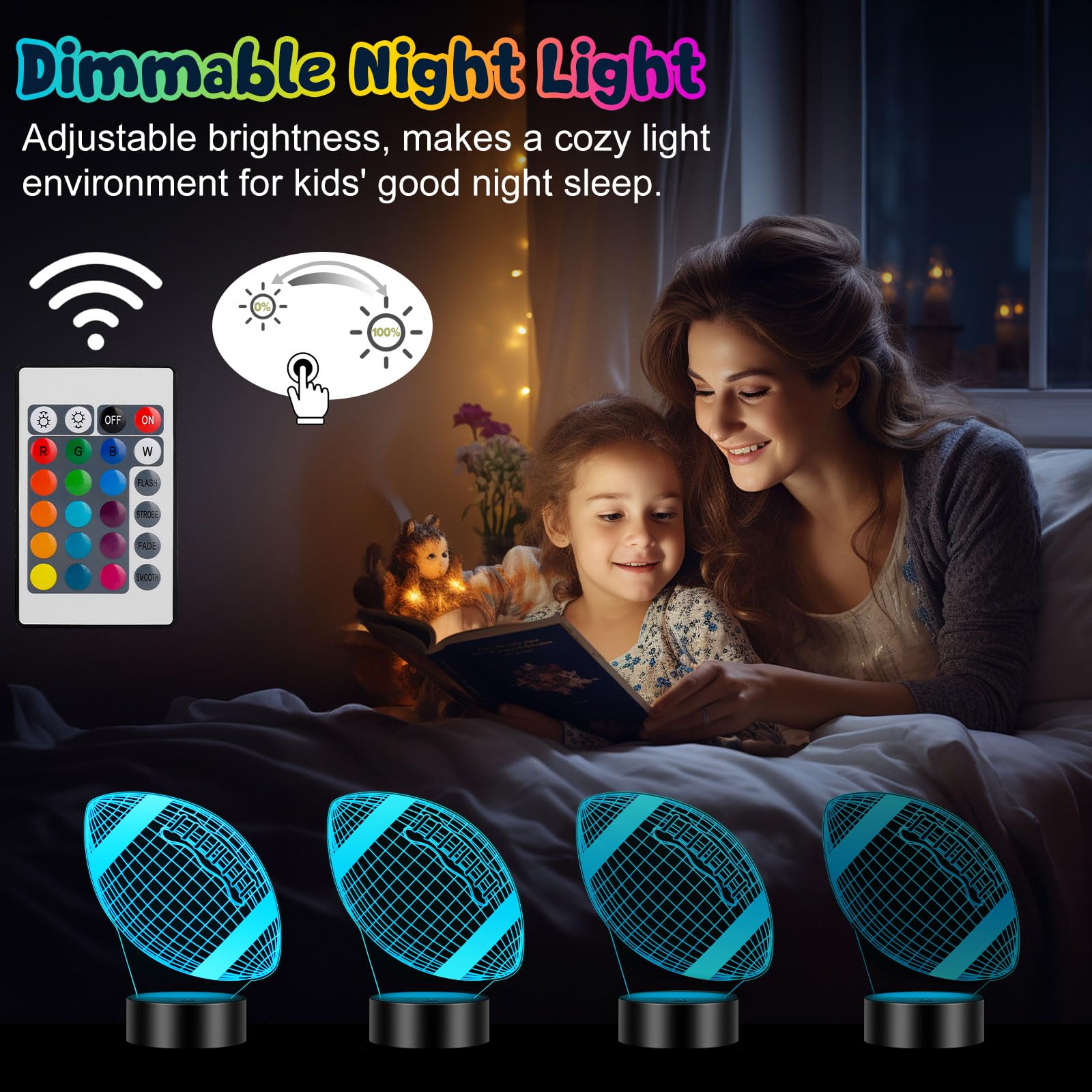 Linkax dimmable LED football light with adjustable brightness.