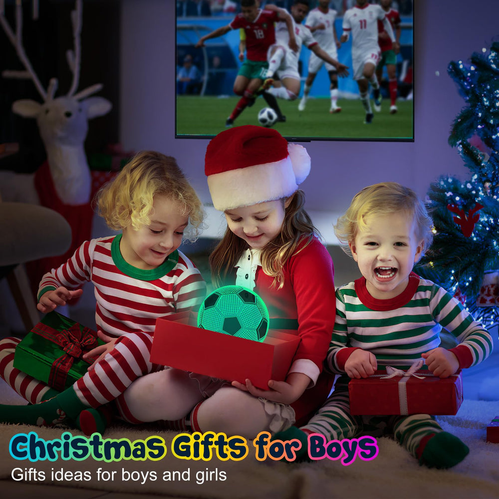 Linkax soccer light bedroom decor adds warm soccer-themed glow