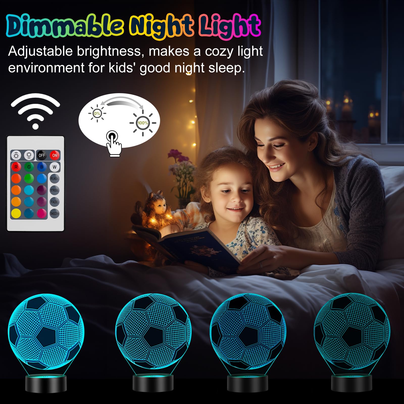 Linkax soccer light remote control for easy color selection
