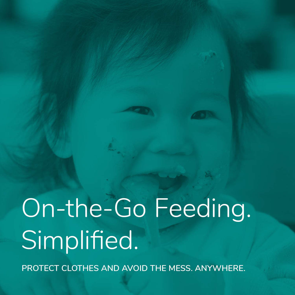 LinnieLou easy-peel stick design secures placemats for hands-on feeding.