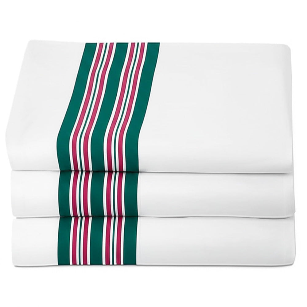 Linteum hospital blanket swaddle 30x40 inches with teal-pink stripes for easy wrapping.