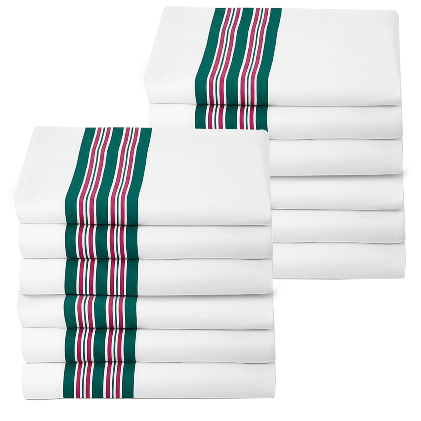 Linteum receiving blanket with white teal pink stripes, soft newborn comfort for swaddling
