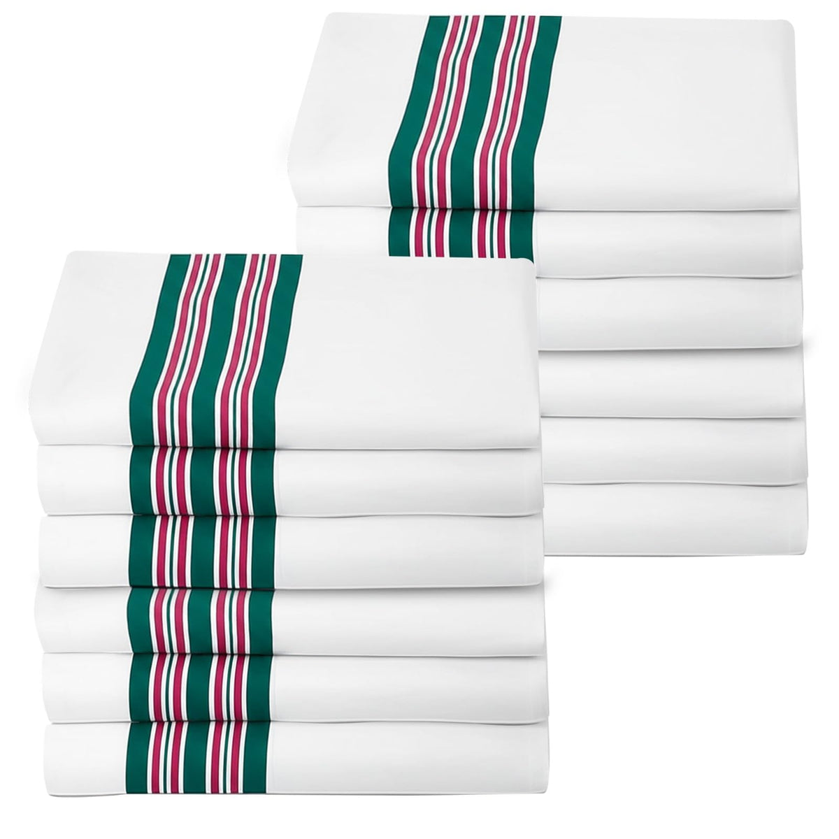 Linteum receiving blanket with white teal pink stripes, soft newborn comfort for swaddling