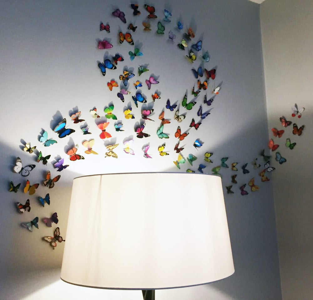 Lintopos butterfly wall decal 06 is waterproof and easy to clean for long-term display.