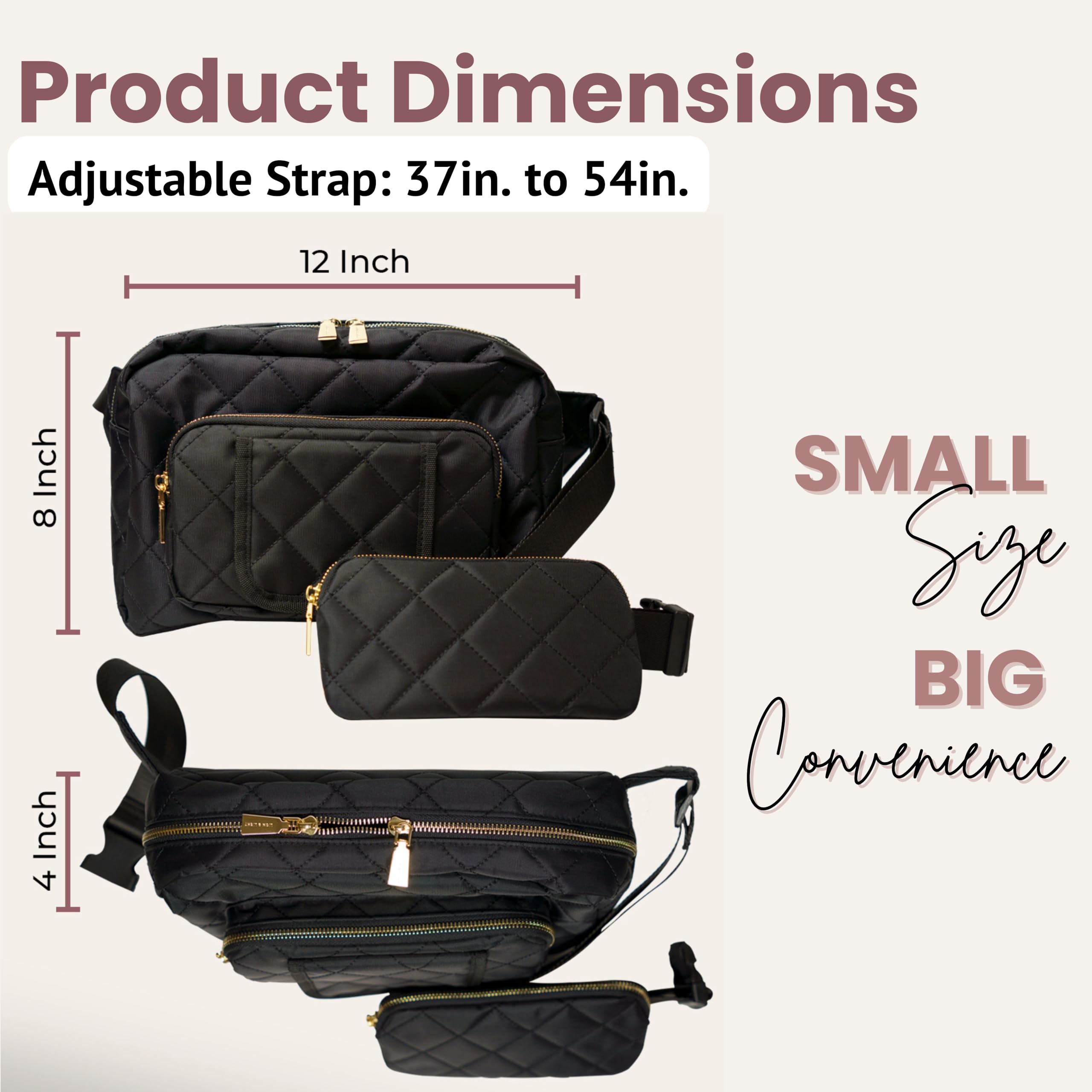 Lion & Light Jetsetter adjustable-strap offers versatile crossbody or belt bag carry
