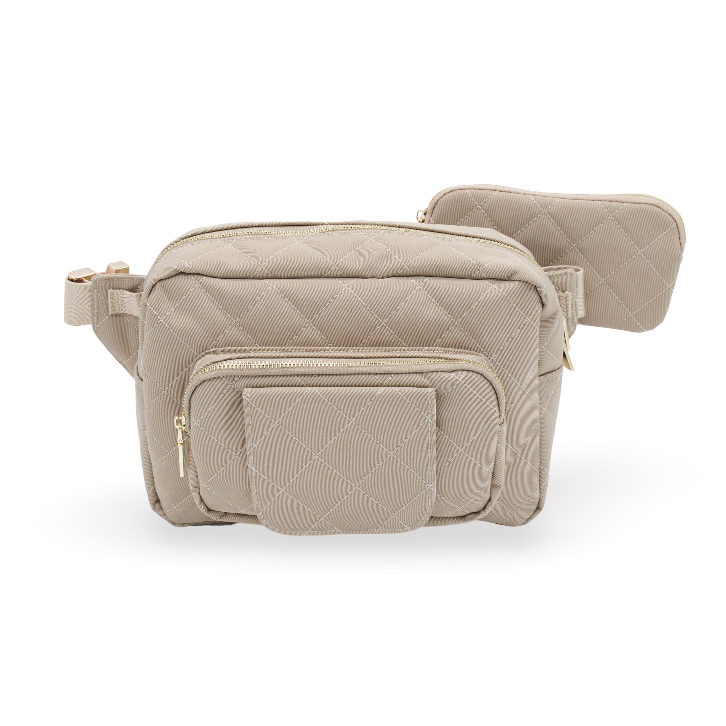 Lion & Light Jetsetter bag front view showing compact design for on-the-go parenting
