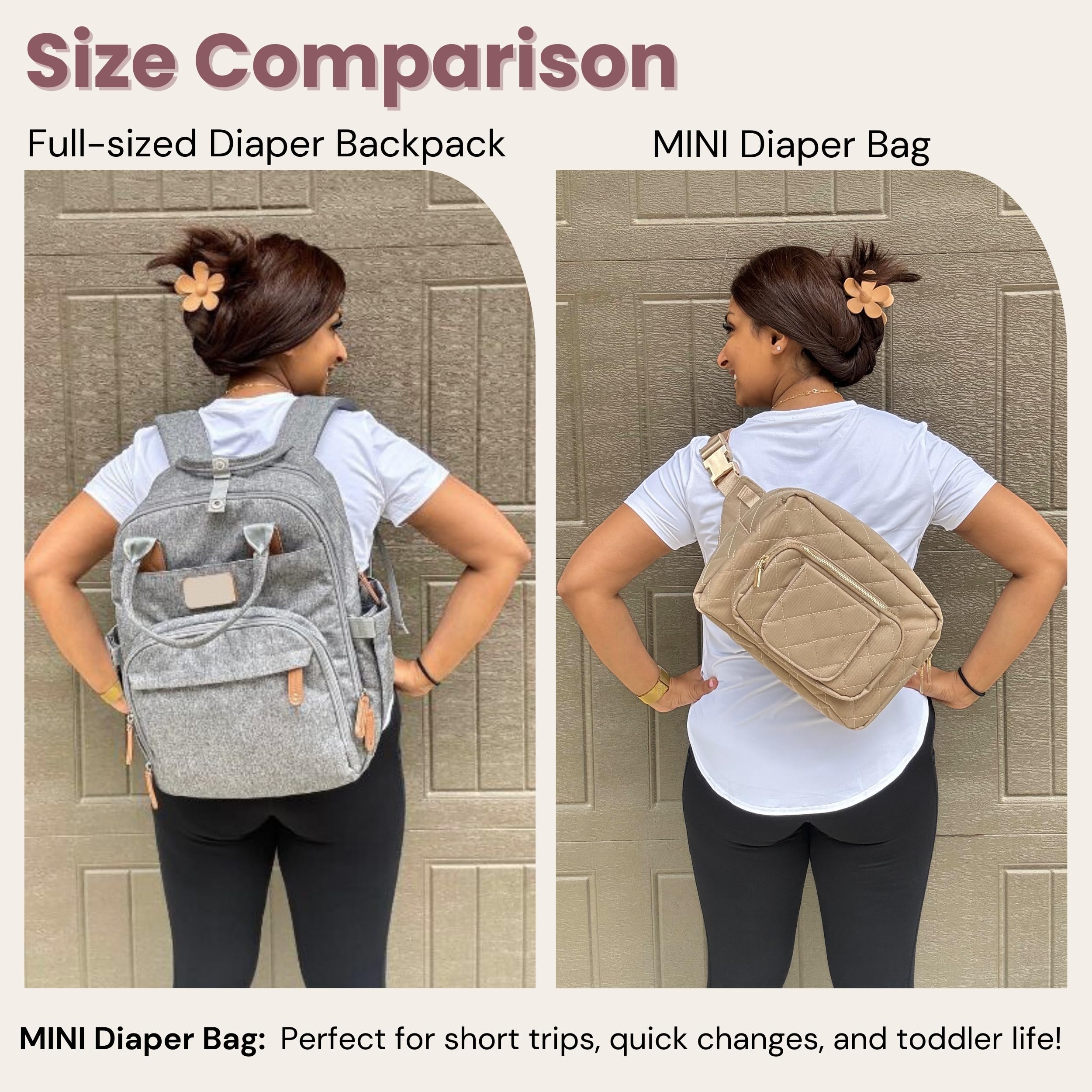 Removable changing pad feature of Lion & Light Jetsetter for portable use