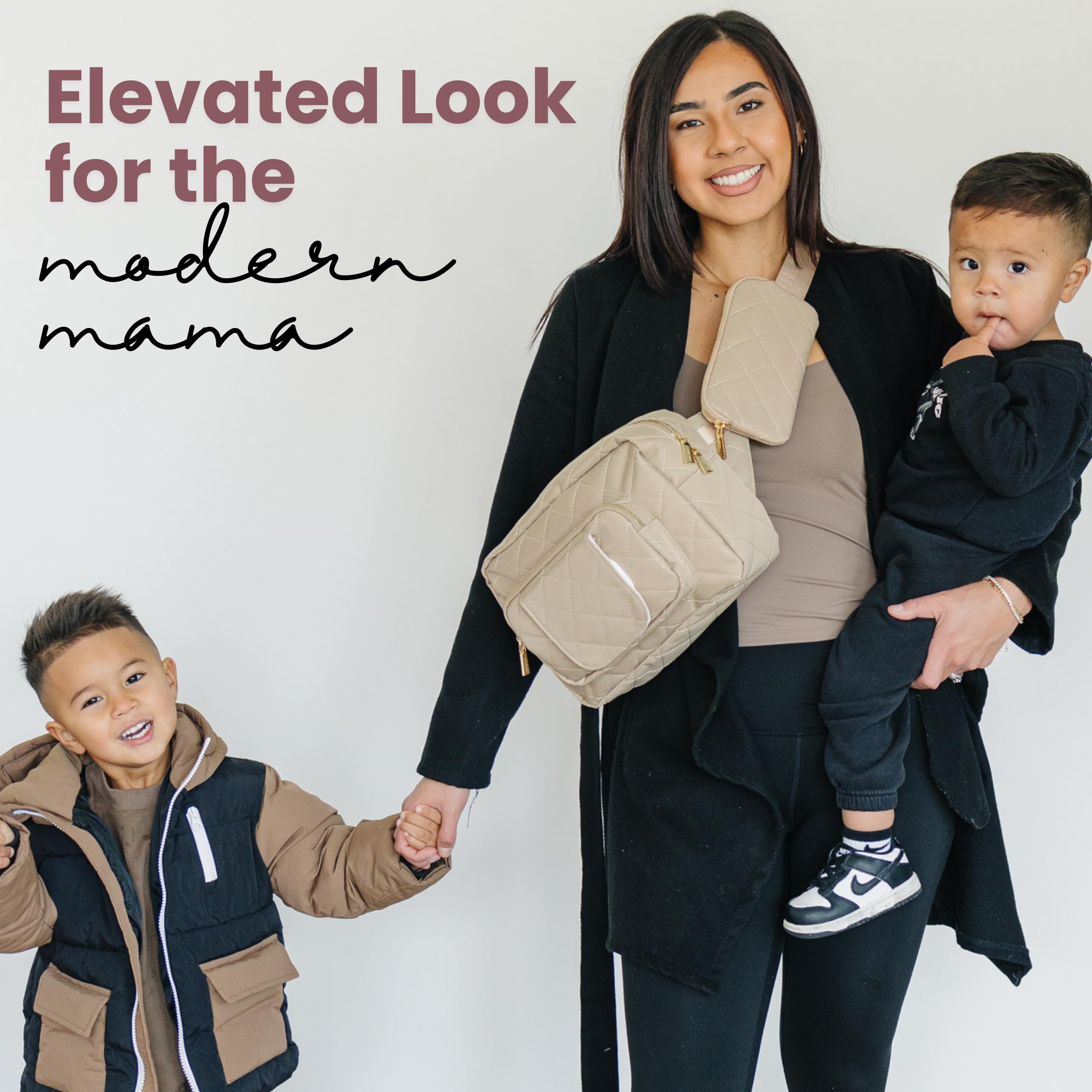 Water-resistant fabric detail of Lion & Light Jetsetter for everyday messes