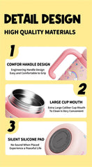 LIONICE leak-proof kids cup with straw lid prevents spills during playtime.