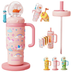 LIONICE whale-squirt tumbler handle with playful water spout to encourage hydration.