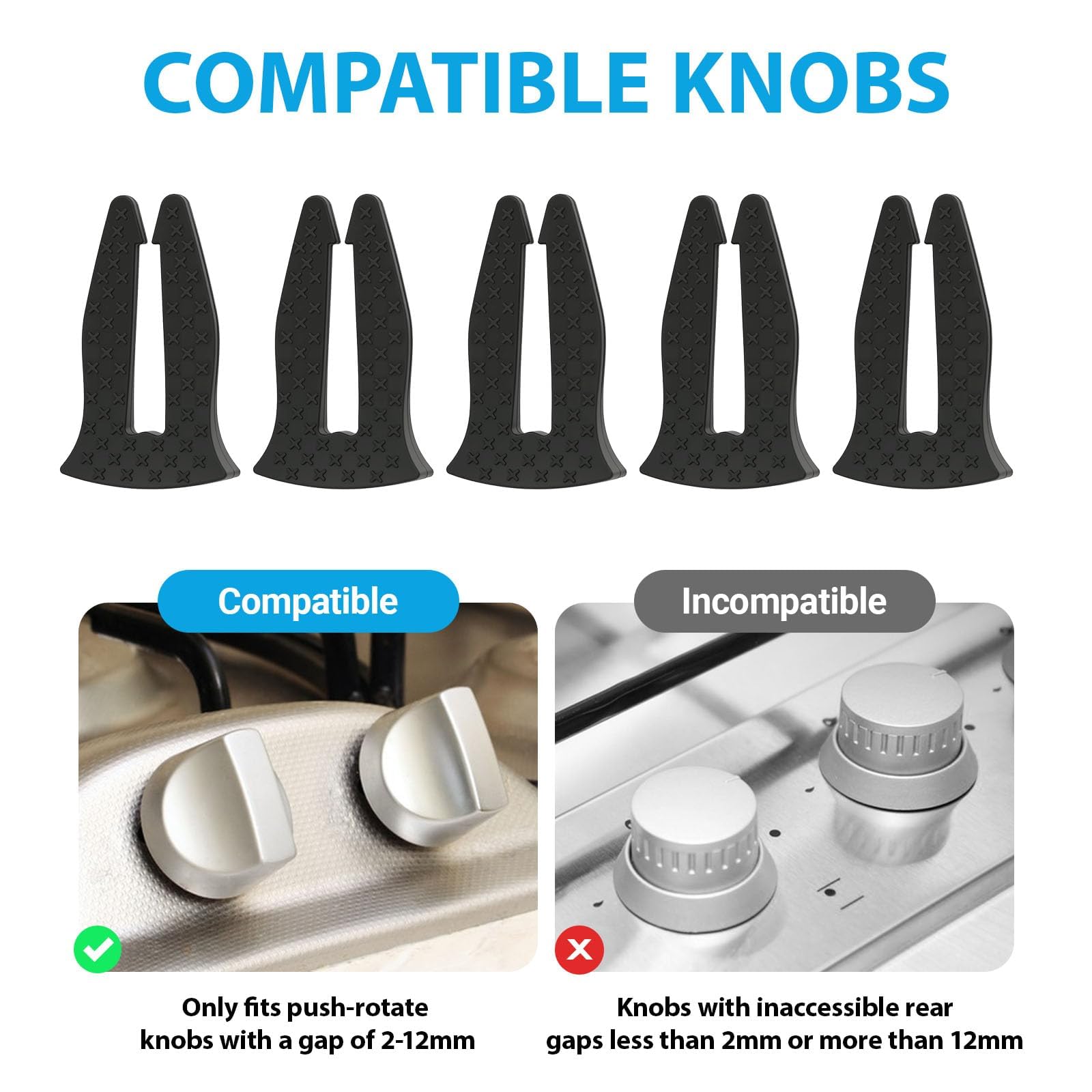 Liqqlex stove knob safety cover pack of five helps full kitchen child-proofing.