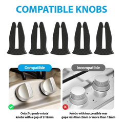 Liqqlex stove knob safety cover pack of five helps full kitchen child-proofing.