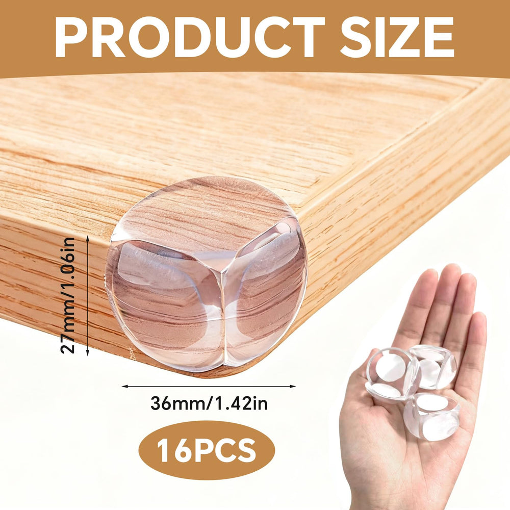 Liqqlex transparent table edge bumper protecting family furniture
