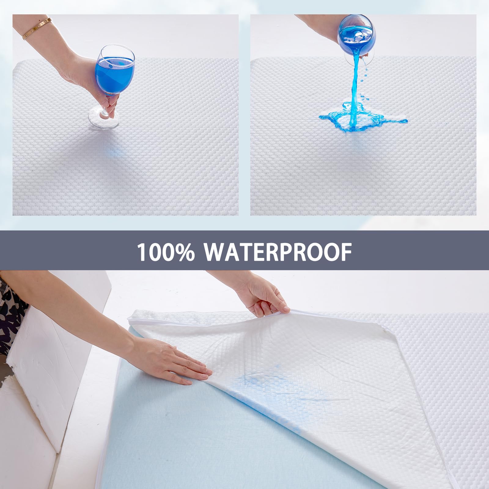 Lisara bassinet mattress machine washable cover for easy care.
