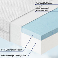 Lisara bassinet mattress waterproof cover demonstrating spill protection.