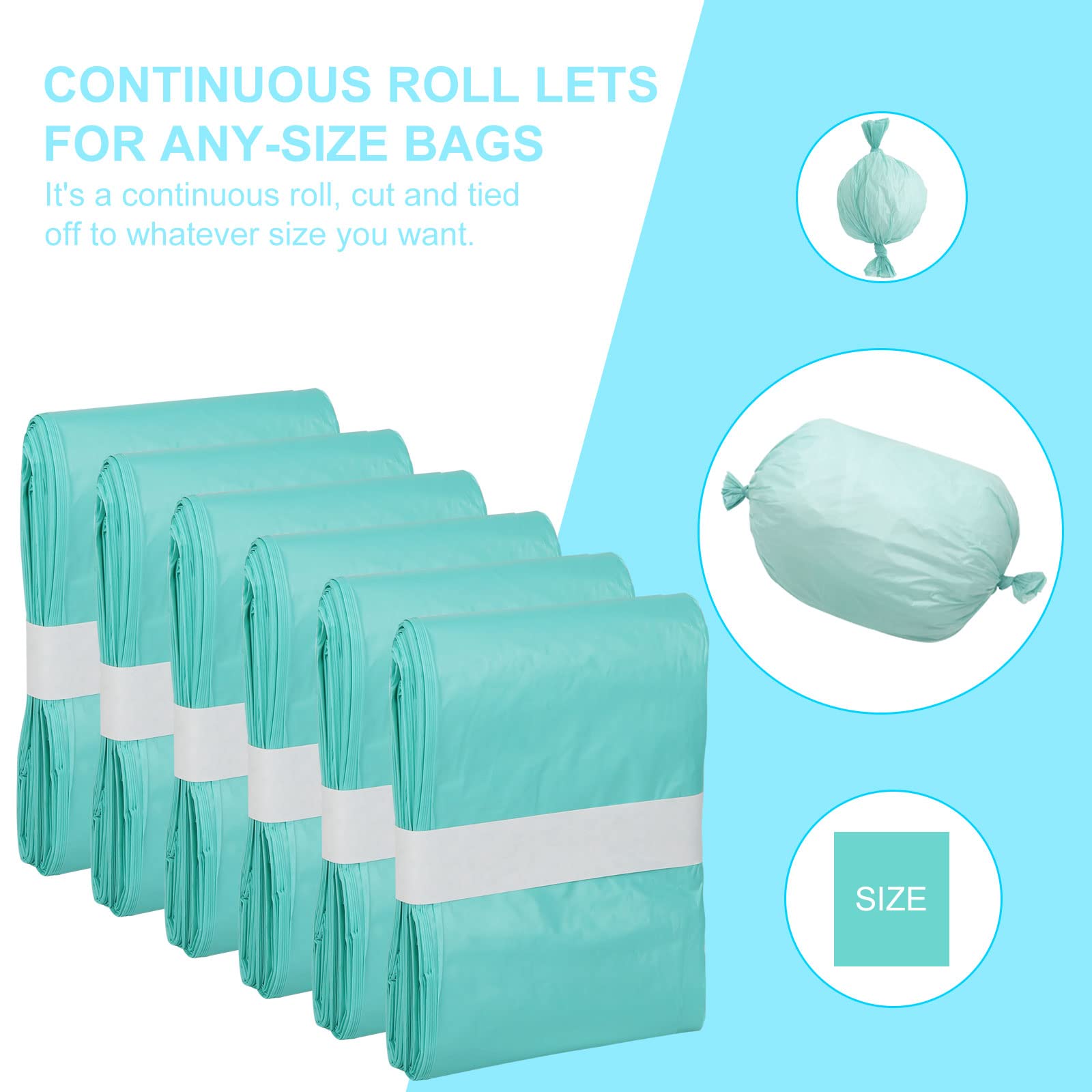 Lisyee continuous liner roll, 32 feet long, reduces replacements.