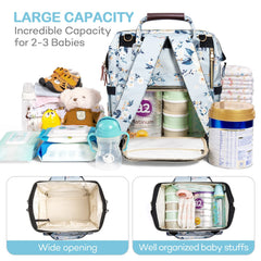 LitBear diaper bag with large capacity keeps baby essentials organized
