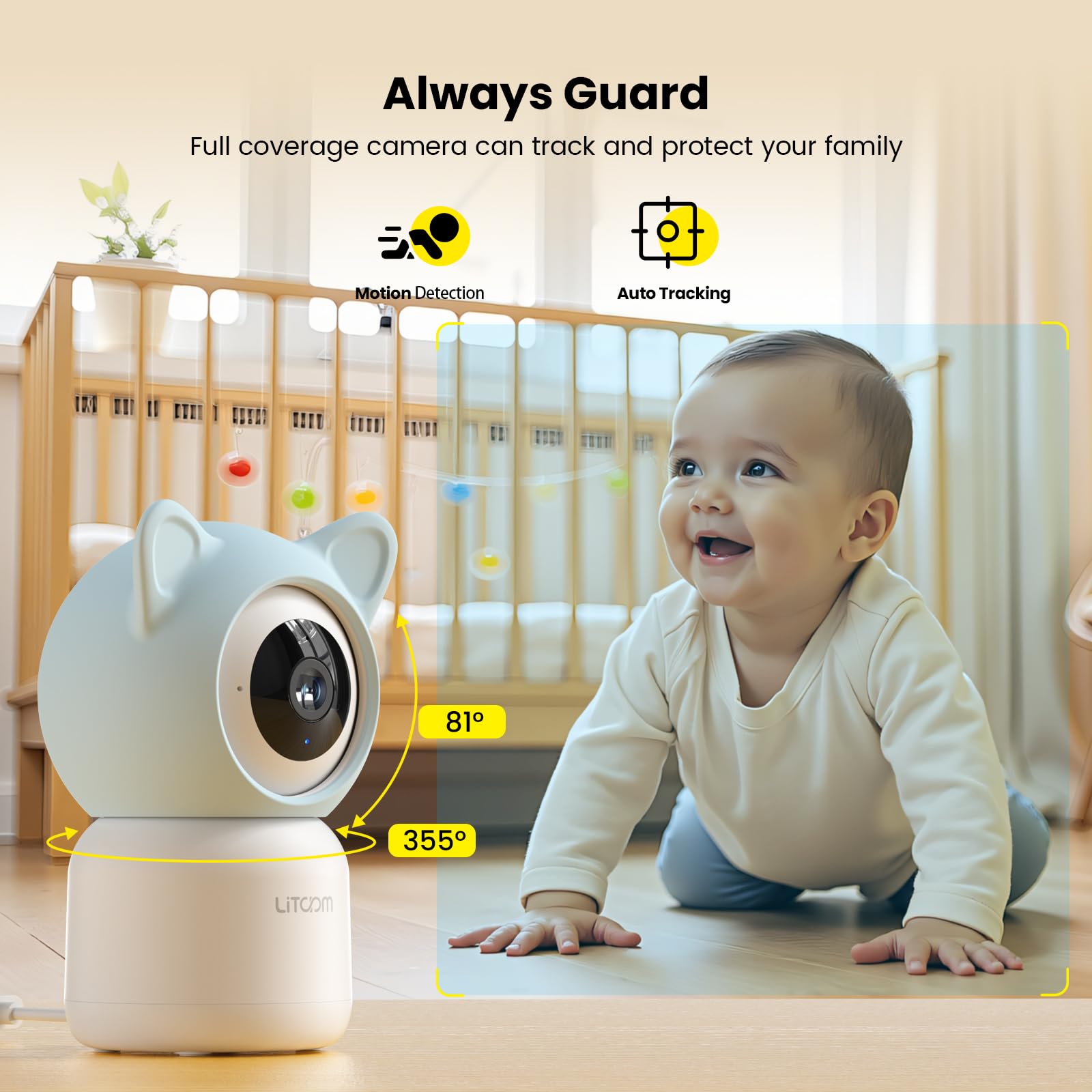 Litokam night vision reveals clear footage in low light for overnight monitoring.