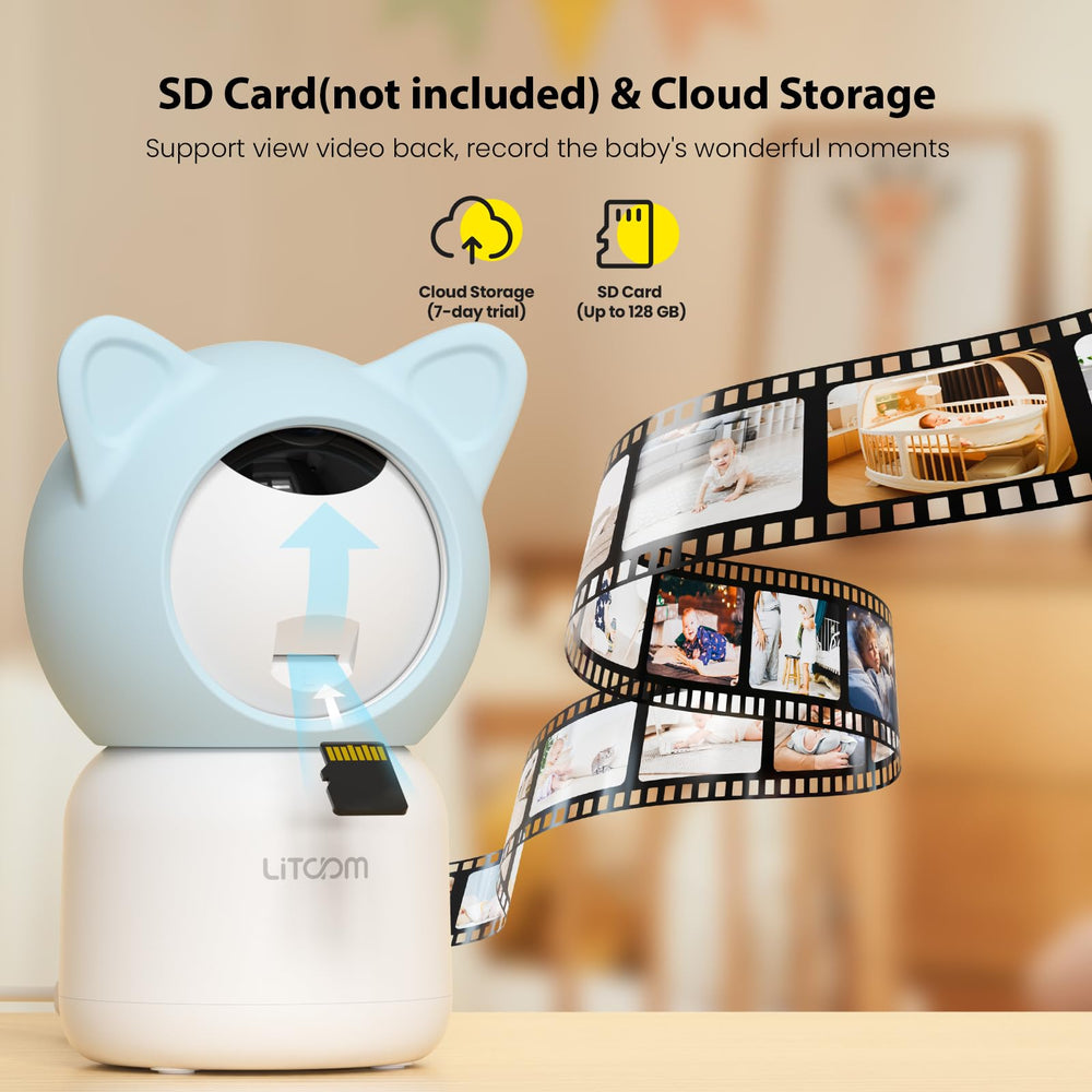 Litokam soft night light and lullabies help soothe a sleepy baby.