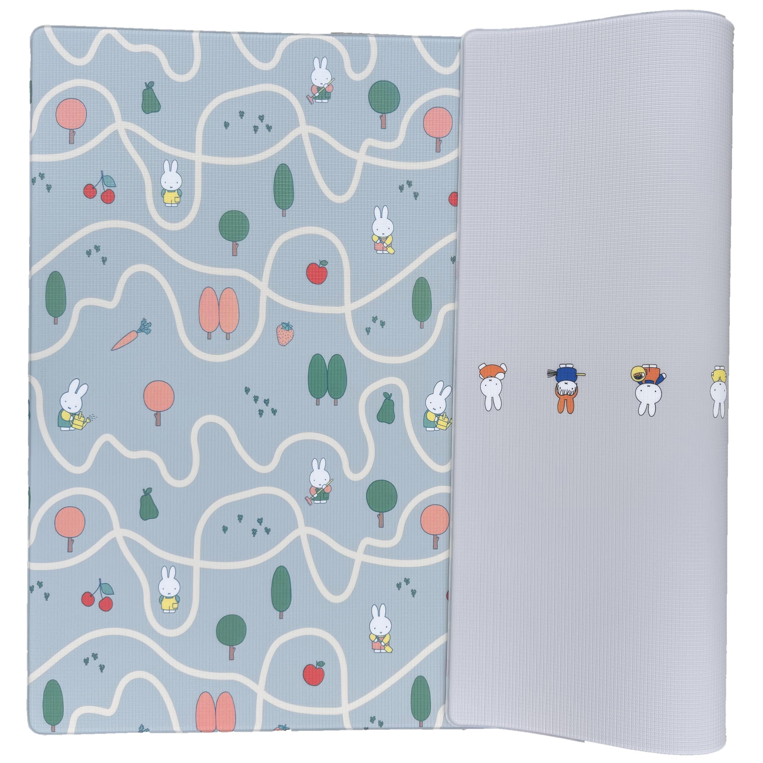 LITTLE Bot Miffy and Friends Ofie Mat front view for safe, cozy tummy time