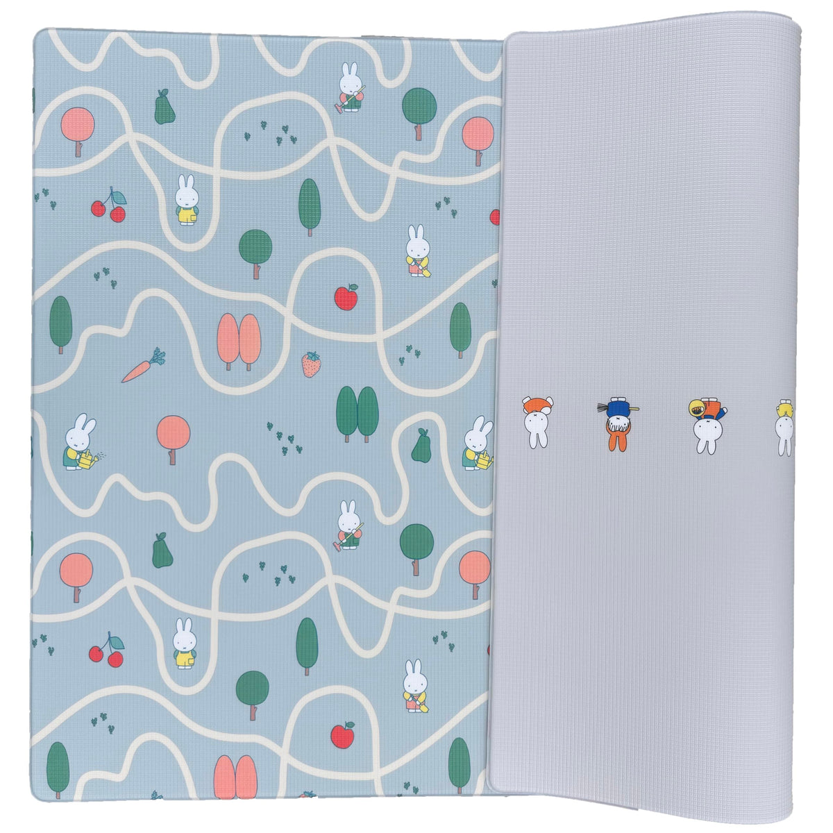 LITTLE Bot Miffy and Friends Ofie Mat front view for safe, cozy tummy time