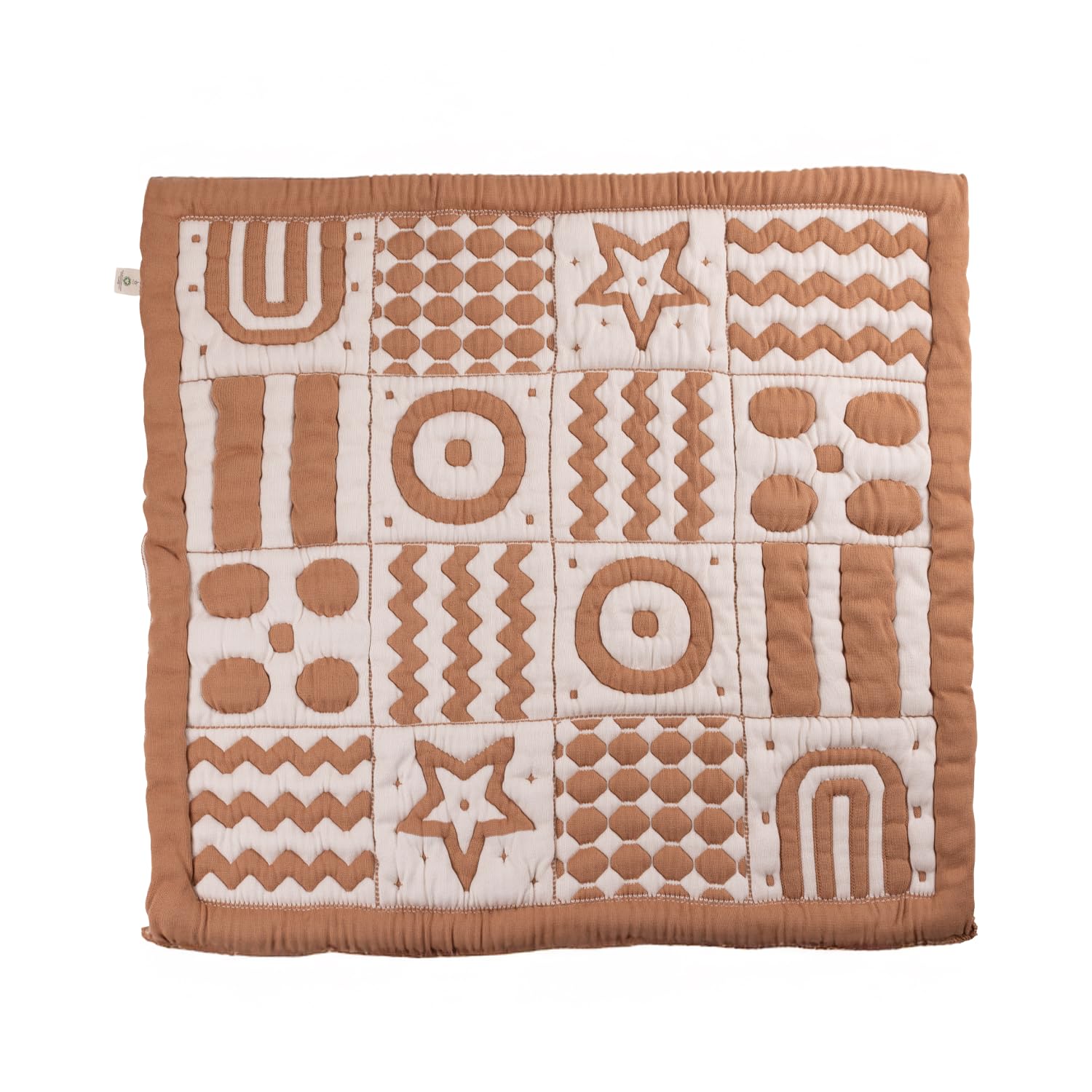 Little Dedi 3D cotton crawling blanket front view with breathable surface for babies