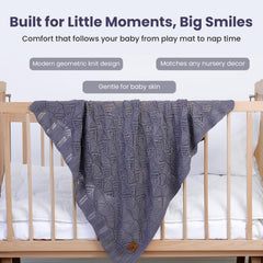 OEKO-TEX Class 1 certification badge on Little Dedi blanket