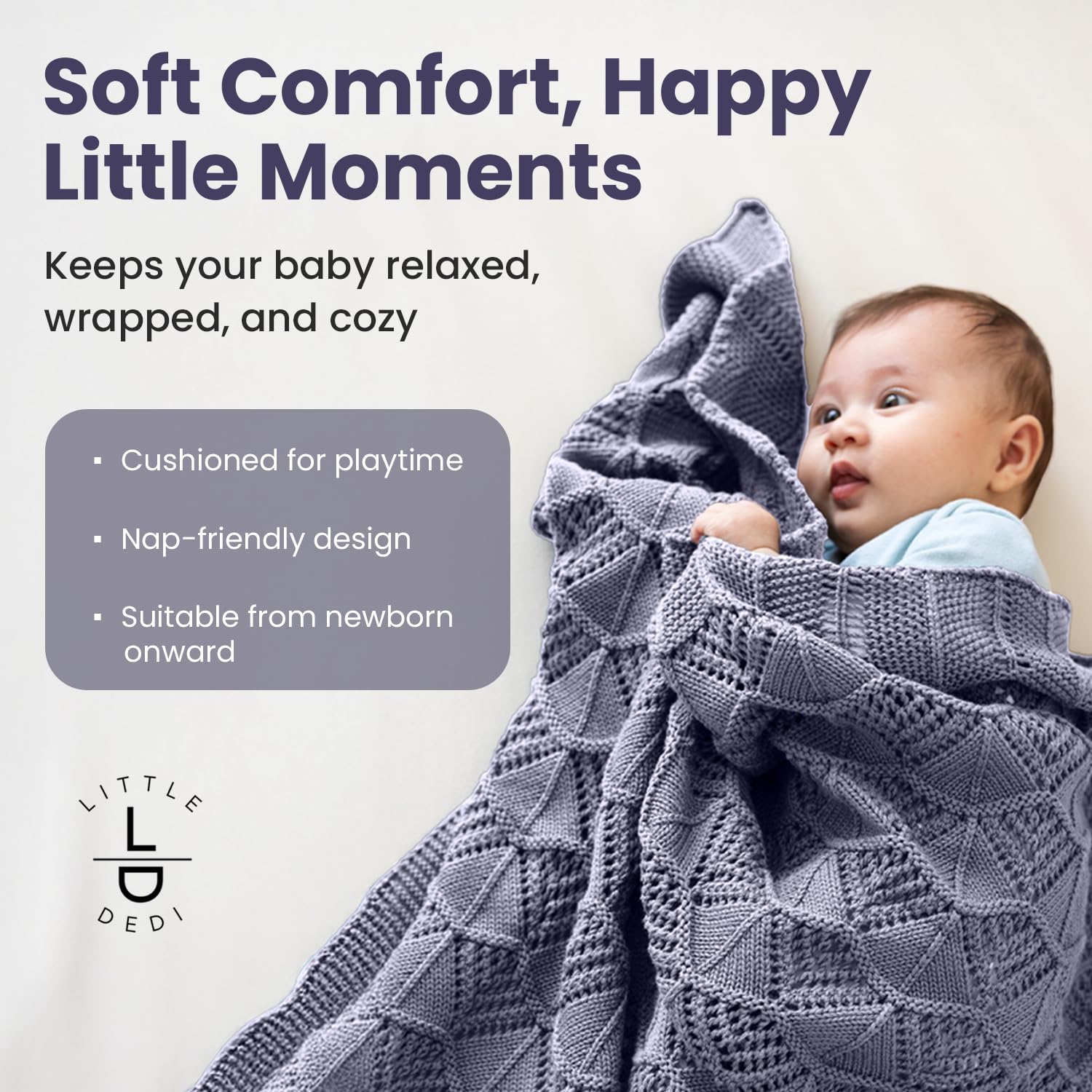 Thermal-regulating TENCEL fabric of Little Dedi blanket