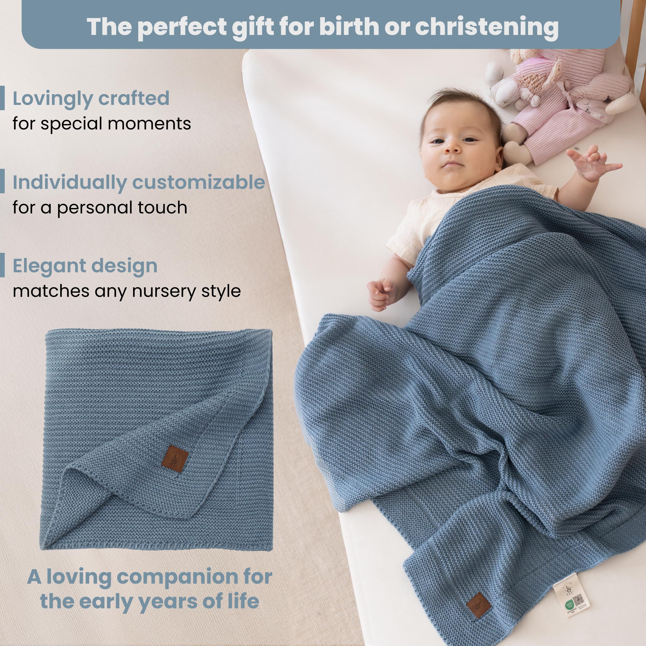Little Dedi breathable lightweight knit provides comfy, season-ready warmth.