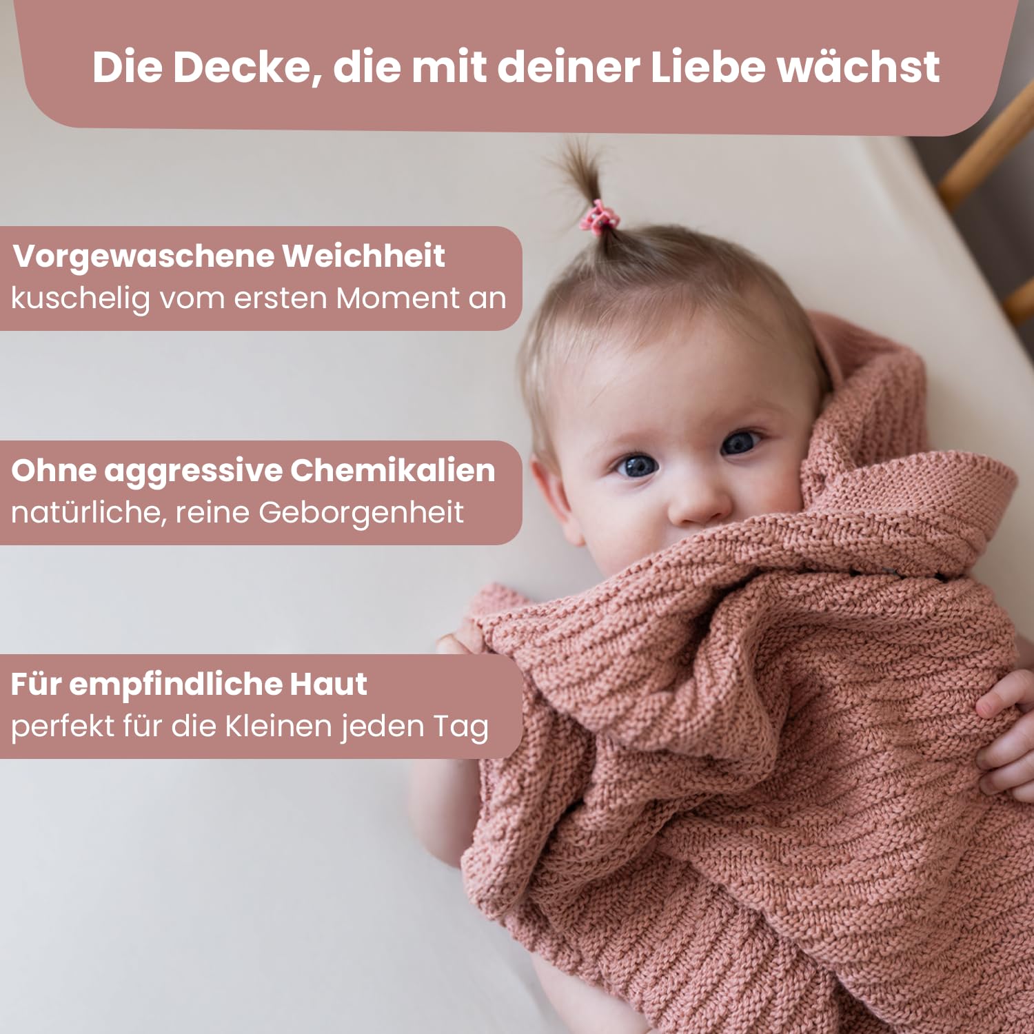 Little Dedi ultra-soft knitted texture provides hypoallergenic comfort