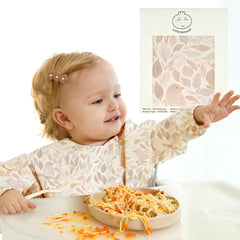 Little Dimsum bib with adjustable Velcro offers a secure fit for growing babies.