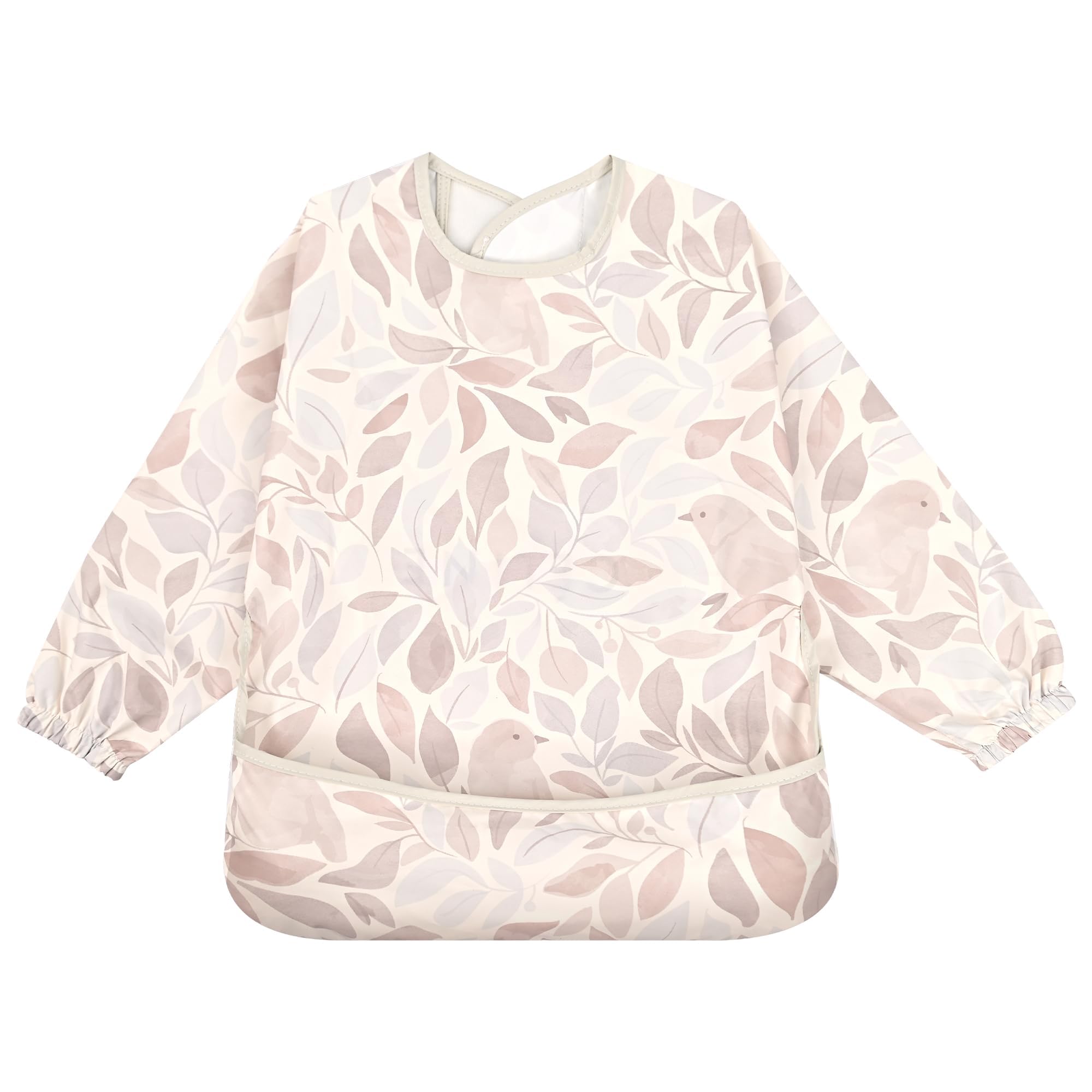 Little Dimsum bib with long sleeves provides comprehensive protection during meals.