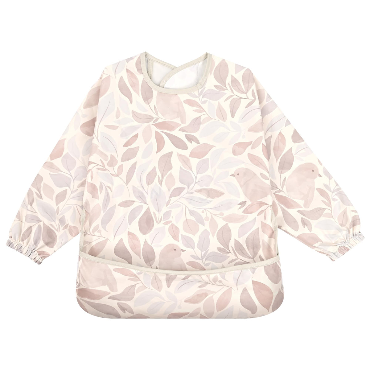 Little Dimsum bib with long sleeves provides comprehensive protection during meals.
