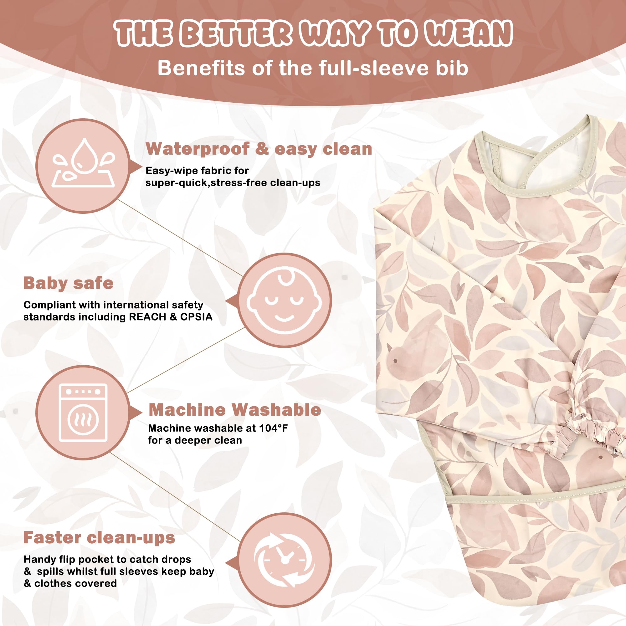 Little Dimsum bib is breathable and gentle on baby's skin.