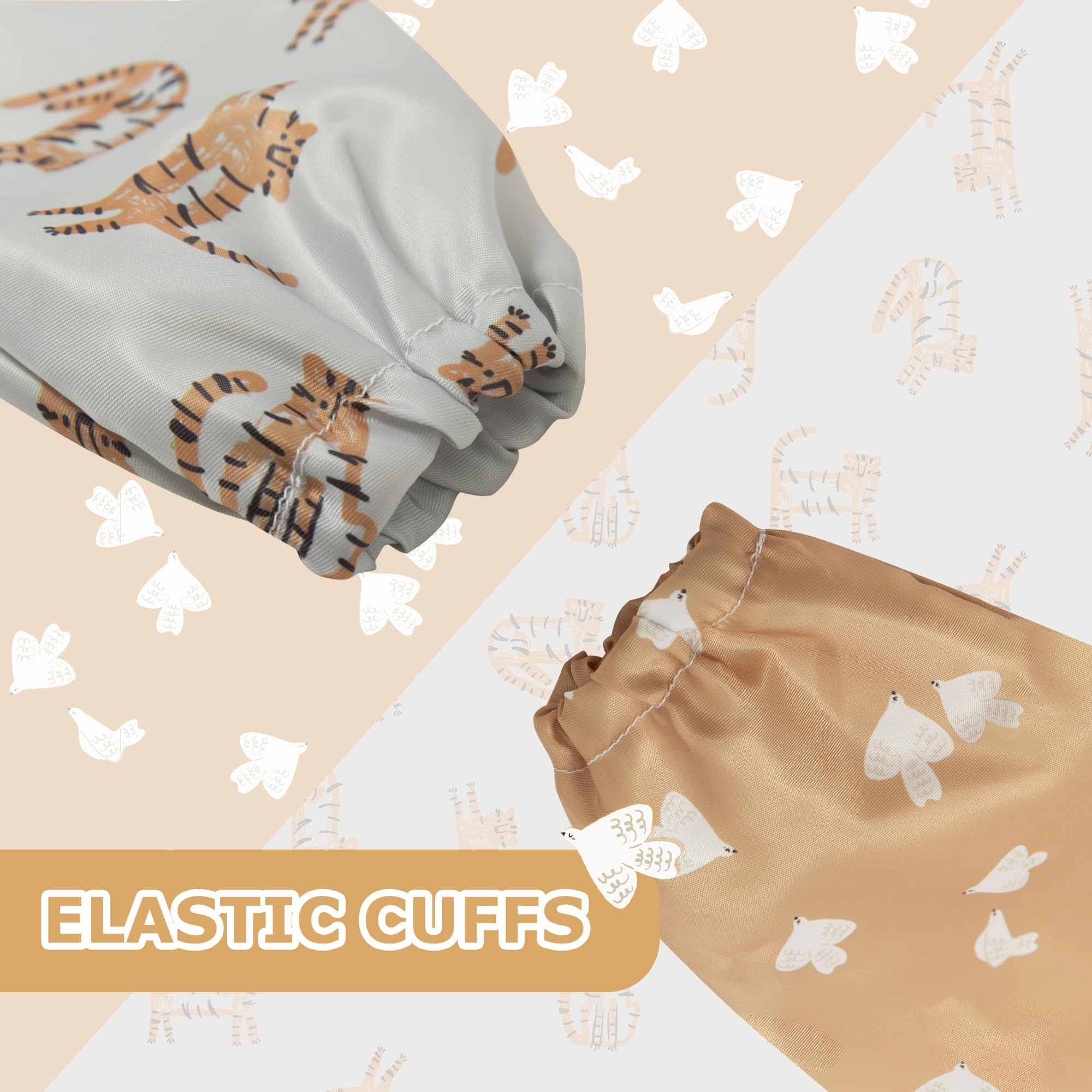 Little Dimsum Mess-Proof Baby Bib back view shows easy wipe-clean material.