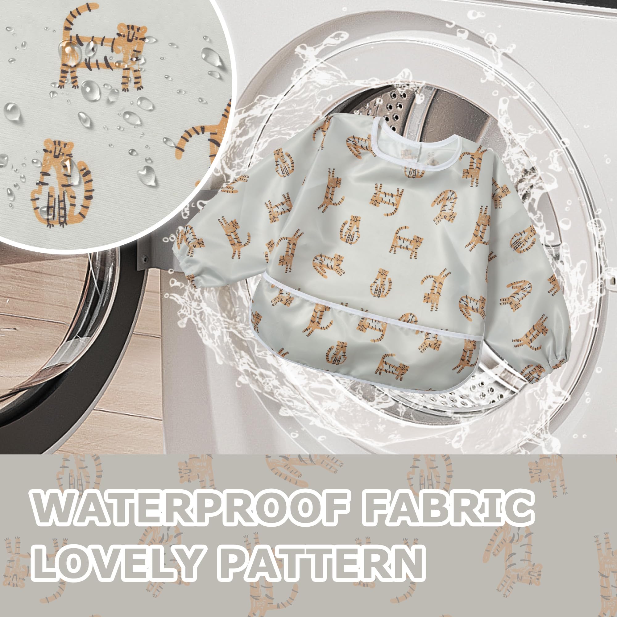 Little Dimsum Mess-Proof Baby Bib folded for storage shows portable convenience.