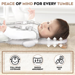 Little Family Head Protector Backpack’s breathable design keeps little movers cool.