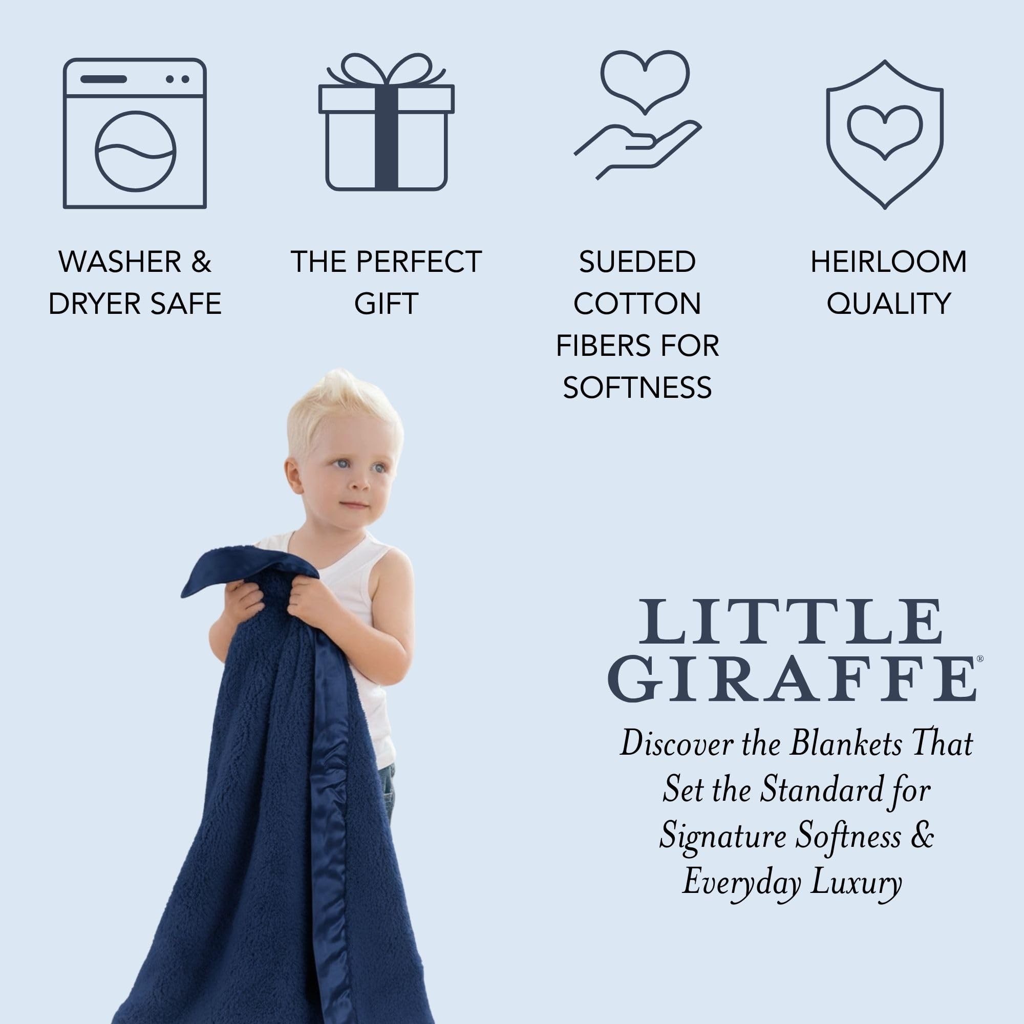 Little Giraffe nursery keepsake blanket enhances decor with soft, lasting comfort.