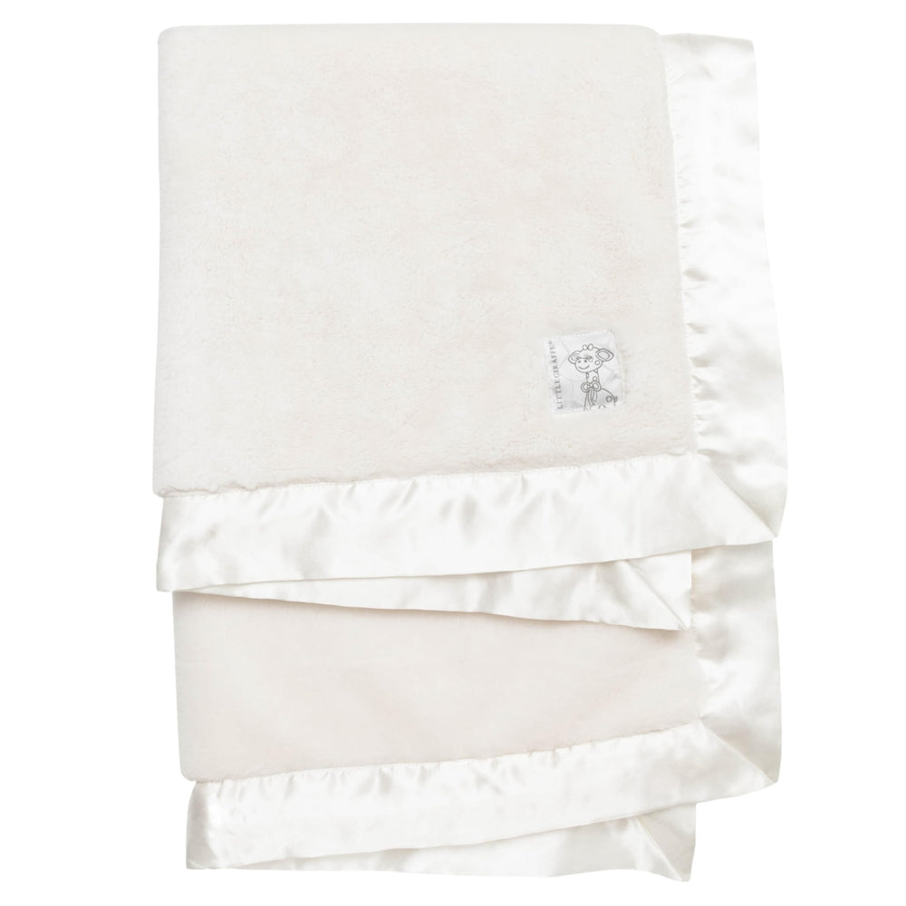 Little Giraffe Posh Mink baby blanket double-sided plush for ultimate softness against the skin.