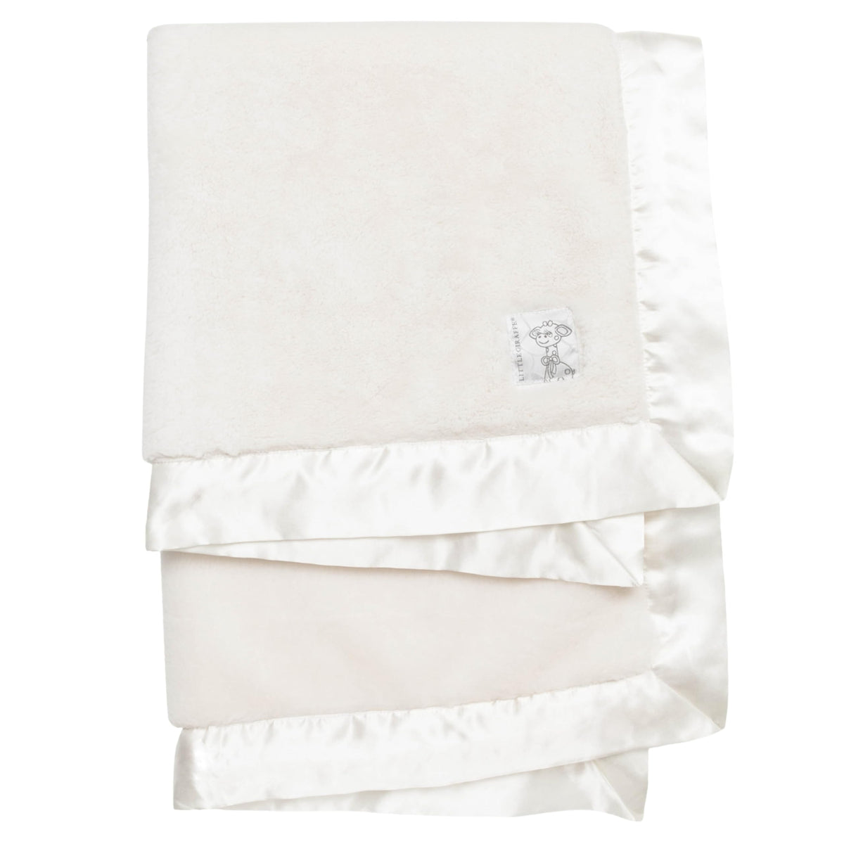 Little Giraffe Posh Mink baby blanket double-sided plush for ultimate softness against the skin.