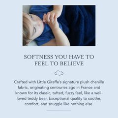 Little Giraffe travel-friendly blanket supports stroller rides and car journeys.