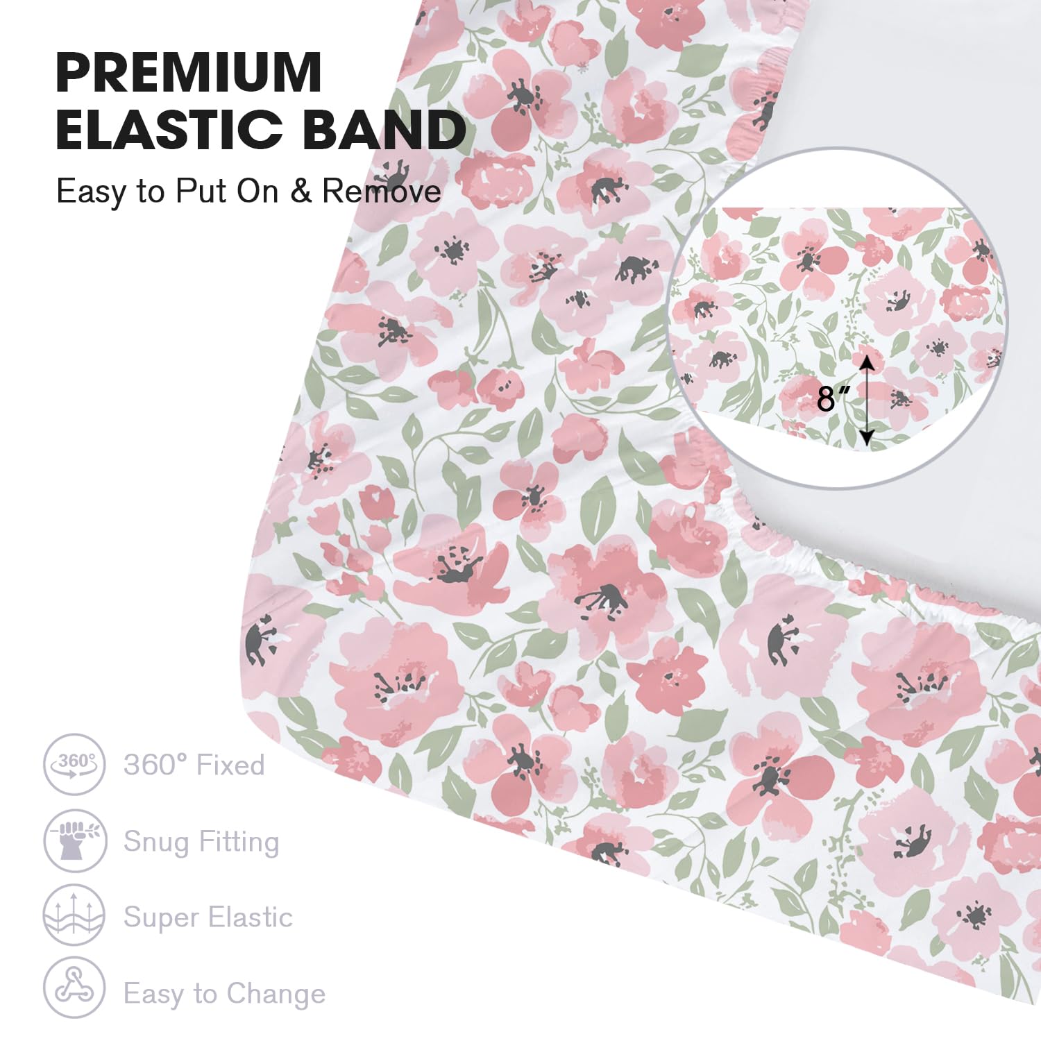 Little Grape Land four-pack crib sheets for quick outfit changes