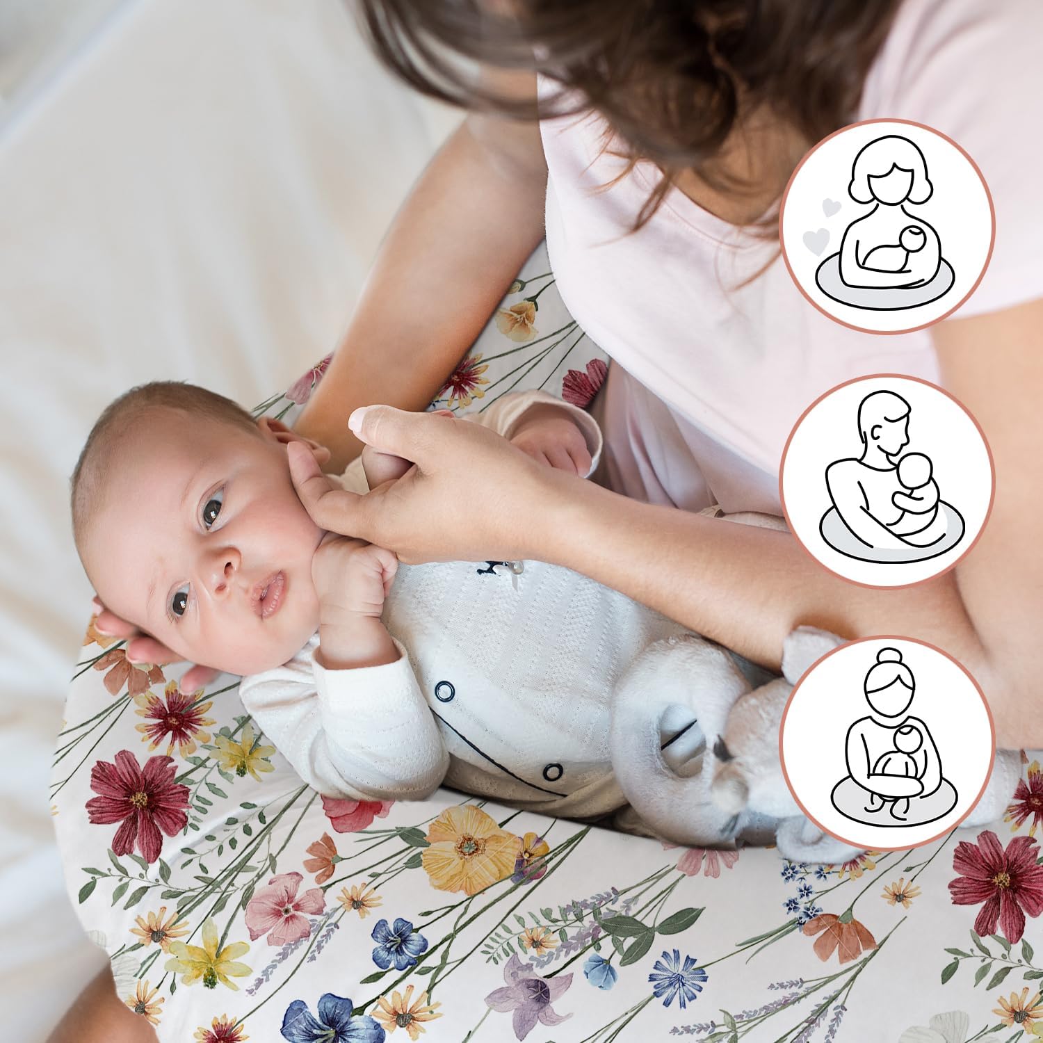 Little Grape Land soft fabric protects baby's delicate skin during feeding