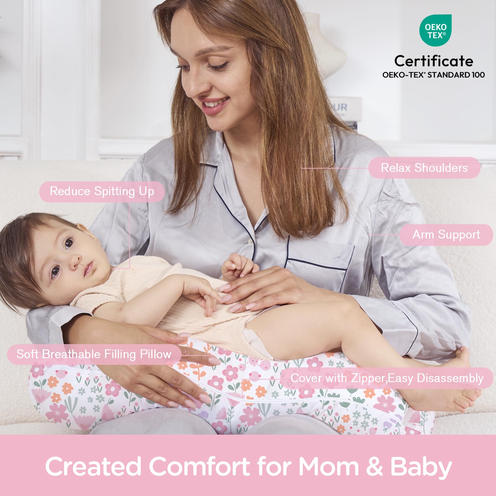 Breathable filling provides steady support during long feeding sessions with Little Grape Land.