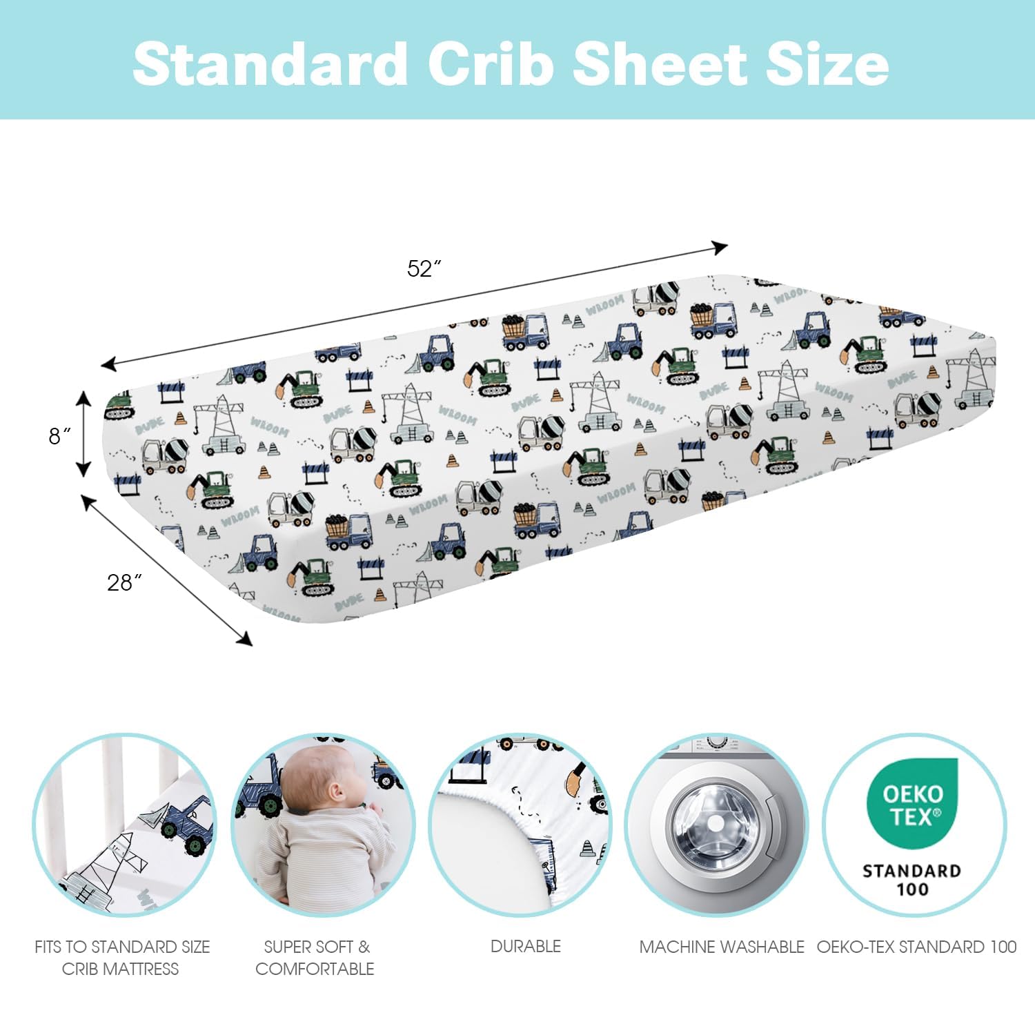 Little Grape Land little bear print sheets, cozy softness and easy care