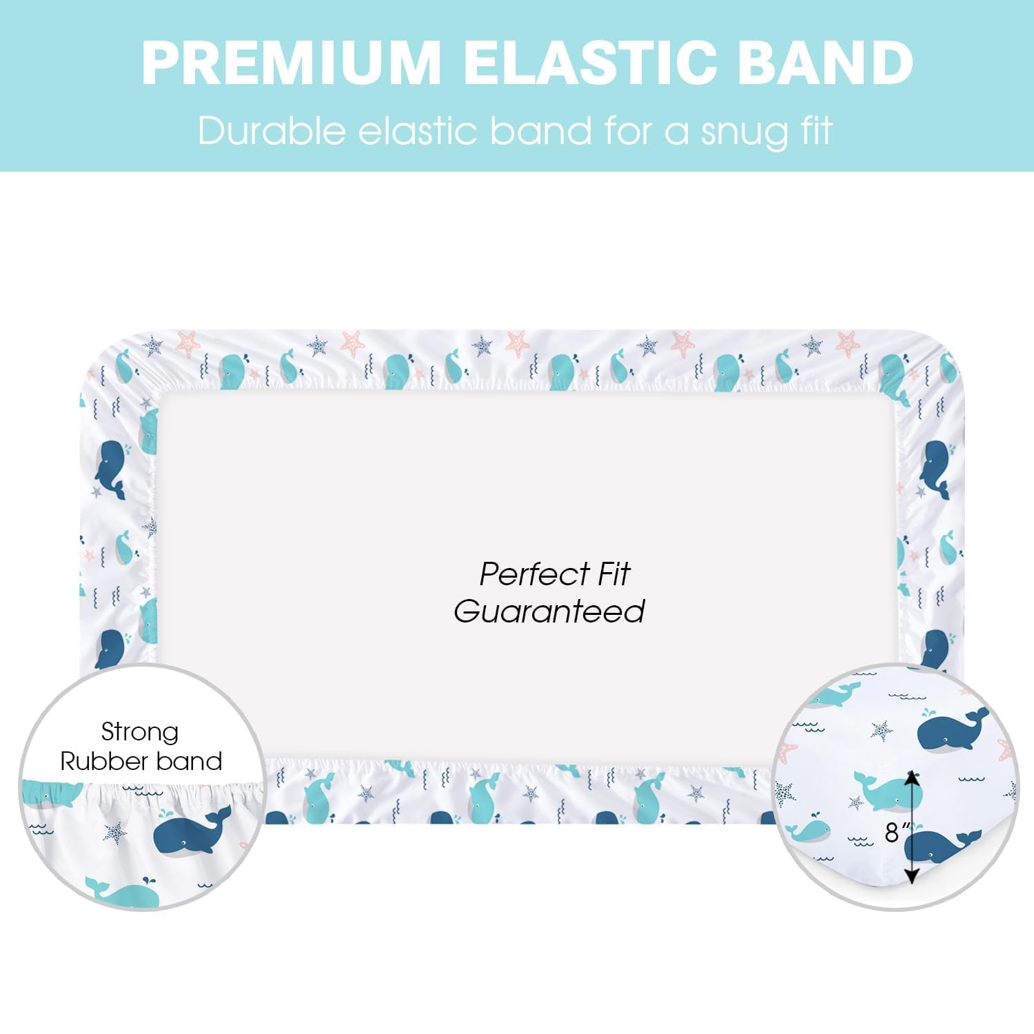 Starry Galaxy print crib sheets, calming nursery vibe
