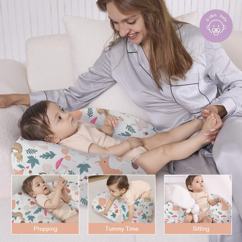 Little Grape Land nursing pillow hidden zipper guard provides smooth snag-free use